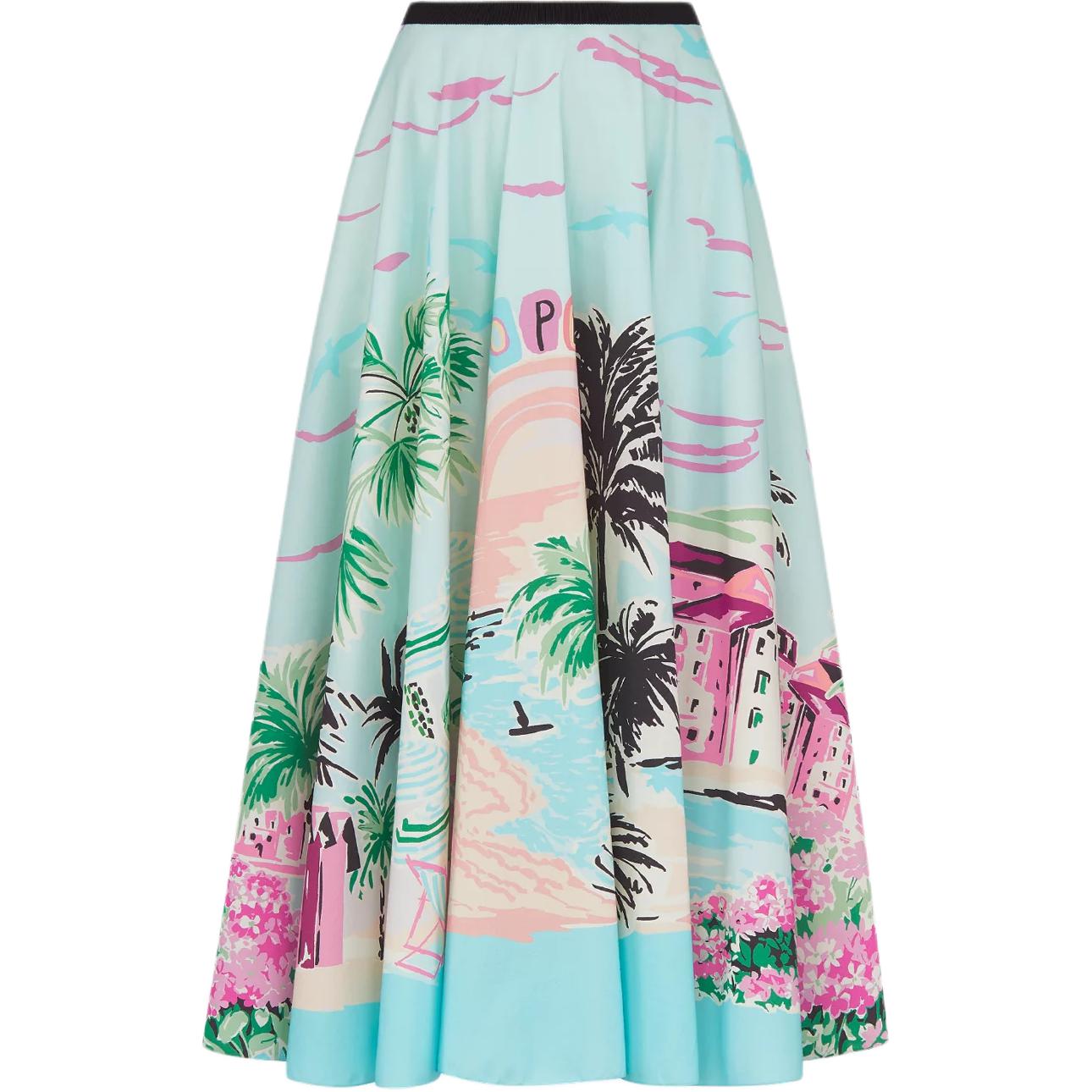 

Повседневная длинная юбка женская разноцветная DIOR, мультиколор