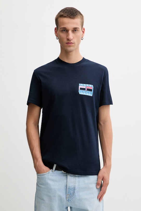 

Хлопковая футболка Tommy Jeans, темно-синий