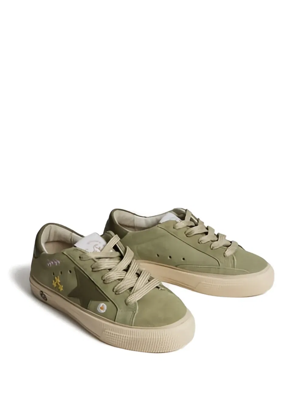 Кроссовки X Golden Goose с цветочной вышивкой Bonpoint, зеленый — фото 2