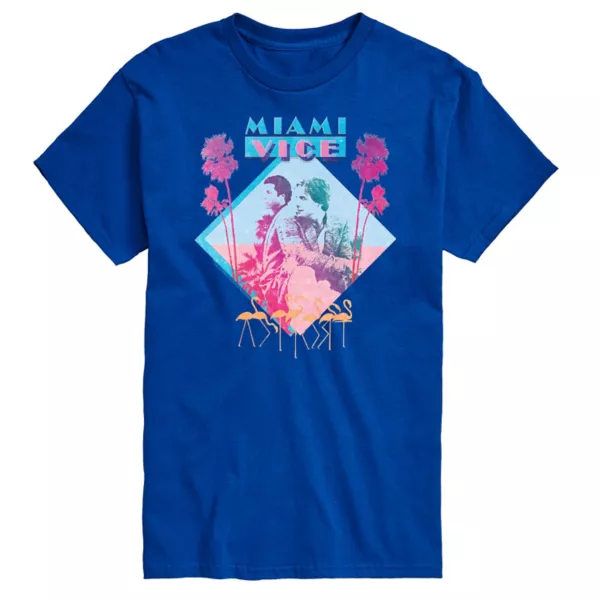 

Футболка Miami Vice для крупных размеров Licensed Character, синий