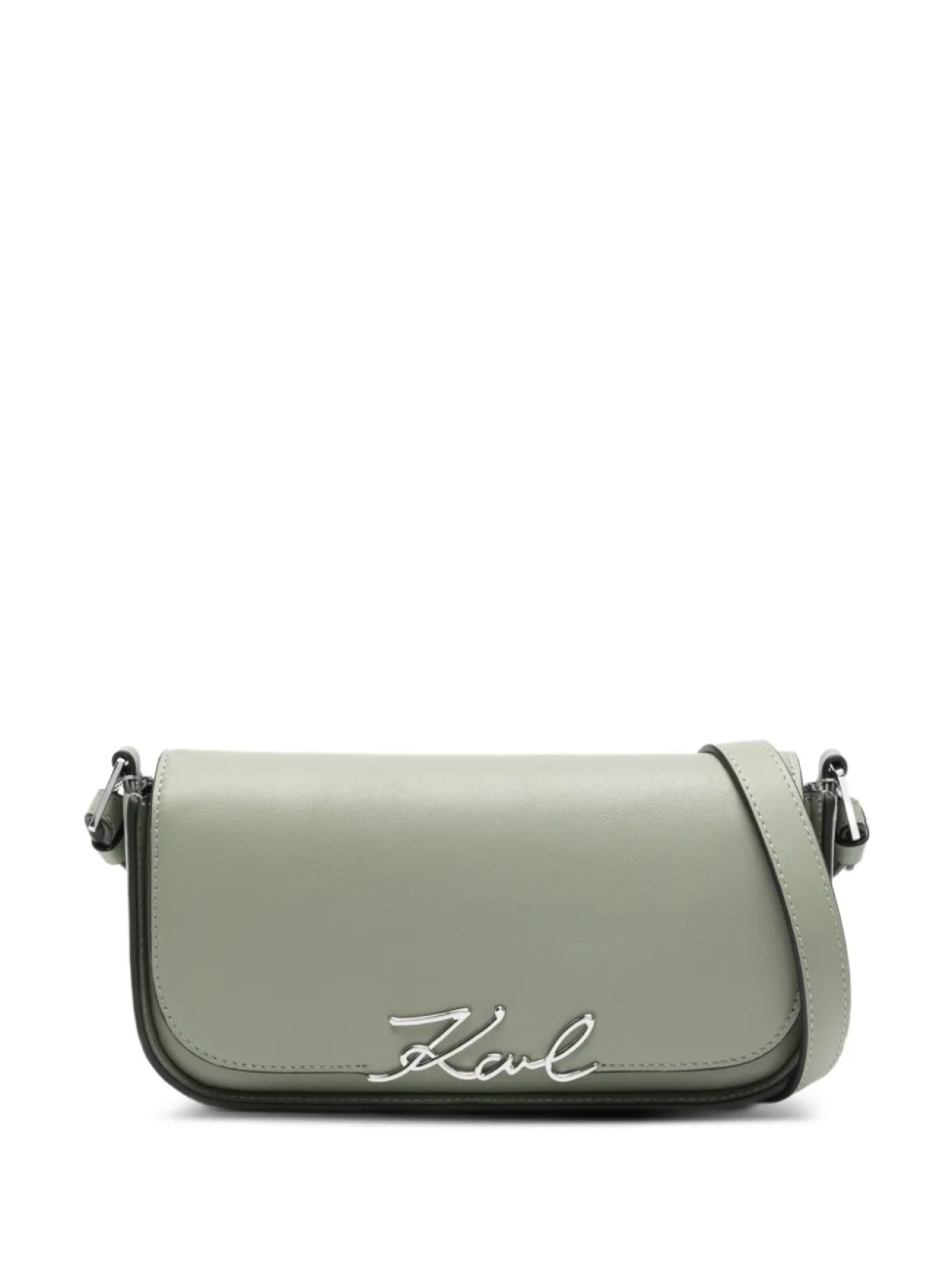 

Кожаная сумка с логотипом Karl Lagerfeld K/Signature, зеленый