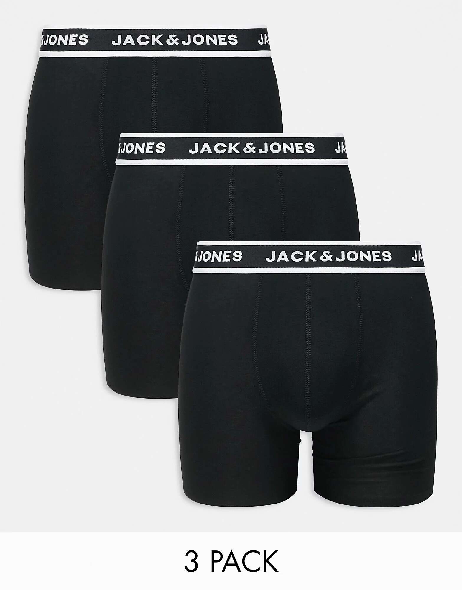 

Три пары длинных плавок Jack & Jones черного цвета