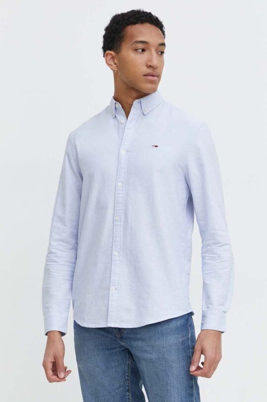 

Хлопчатобумажная рубашка Tommy Jeans, синий