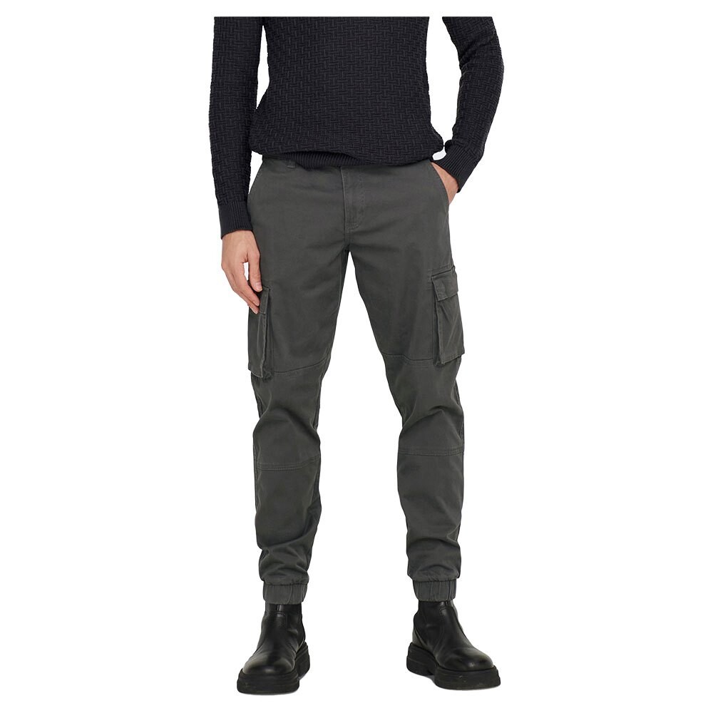 

Брюки Only & Sons Cam Stage Cuff Cargo, серый