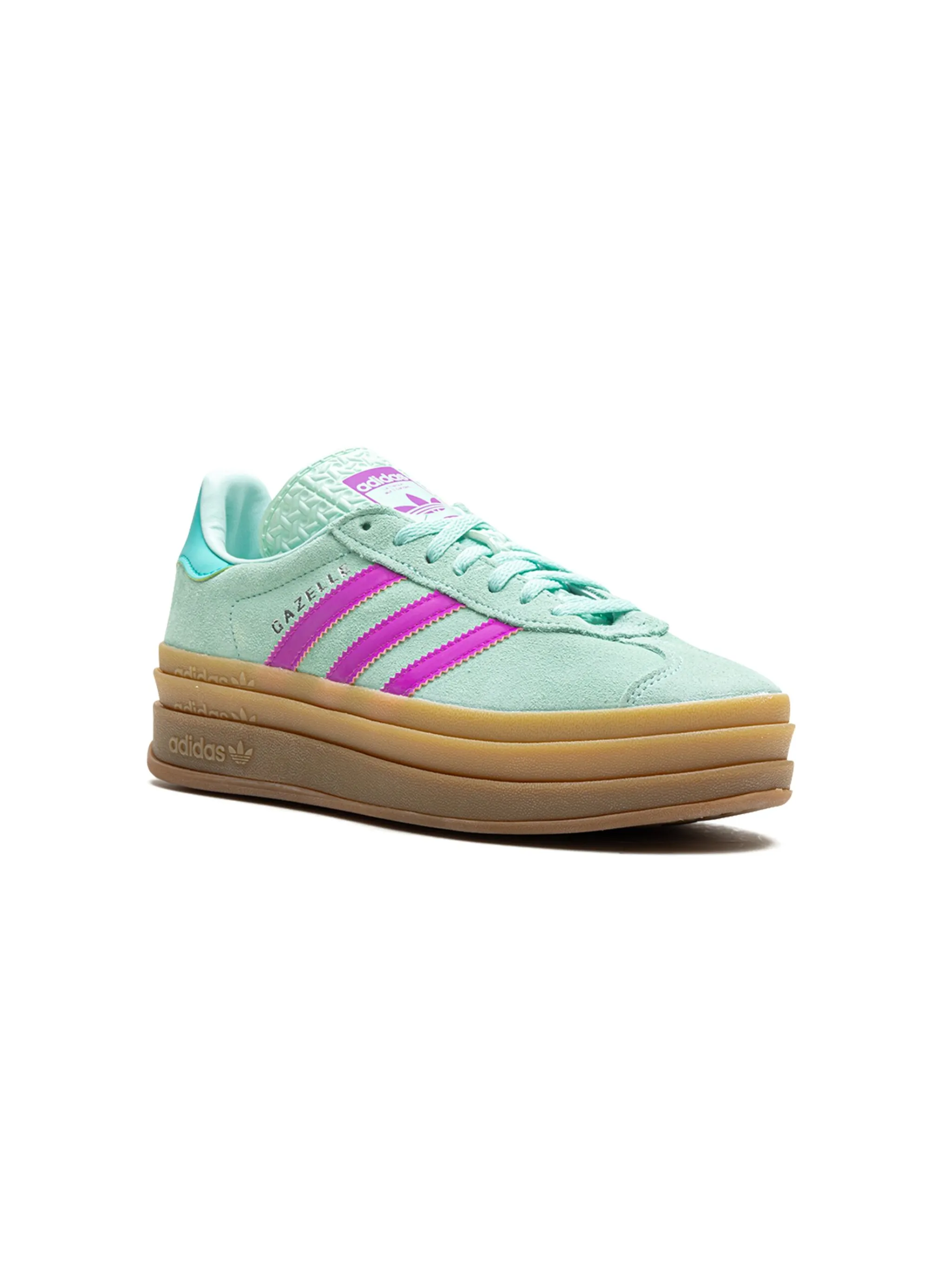 Кроссовки Gazelle Bold Turqoise/Pink Adidas Kids, зеленый — фото 2