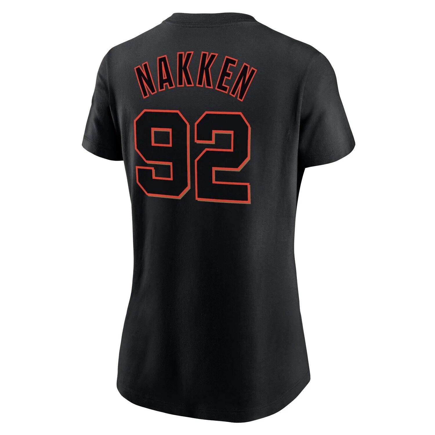 Женская черная футболка с именем и номером Nike Alyssa Nakken San Francisco Giants Nike — фото 3