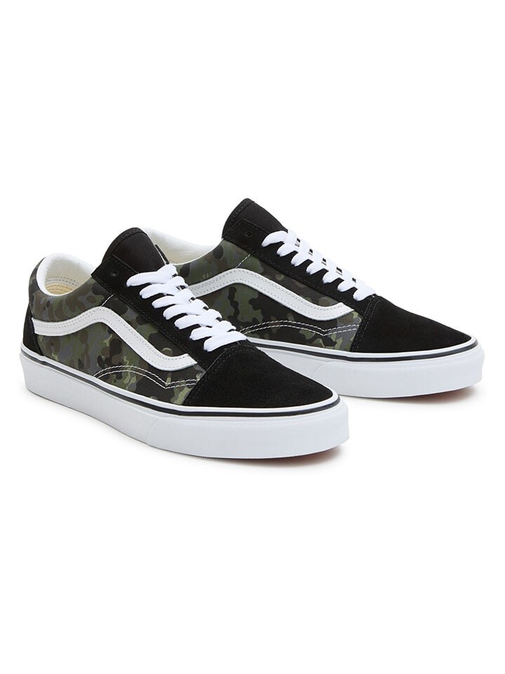 

Низкие кроссовки Vans Leder Old Skool, цвет schwarz/khaki