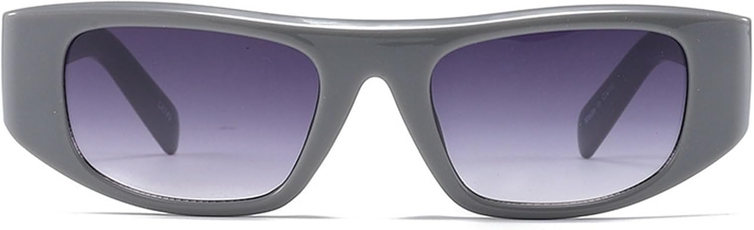 

Солнцезащитные очки ретро прямоугольной формы для женщин и мужчин, квадратные солнцезащитные очки с защитой от УФ-излучения, модные винтажные солнцезащитные очки 90-х годов mincl, Gray