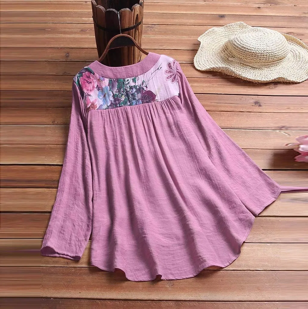 Футболка с цветочным принтом Sheer Tops, фиолетовый — фото 3