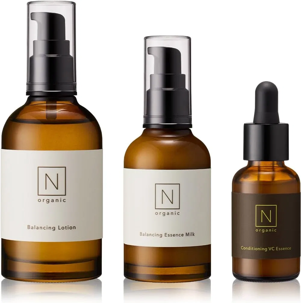 Набор для ухода за кожей лица N Organic Basic Skin Care Set с лосьоном, эмульсией и сывороткой, увлажняющий, с цитрусовым ароматом, 260 мл