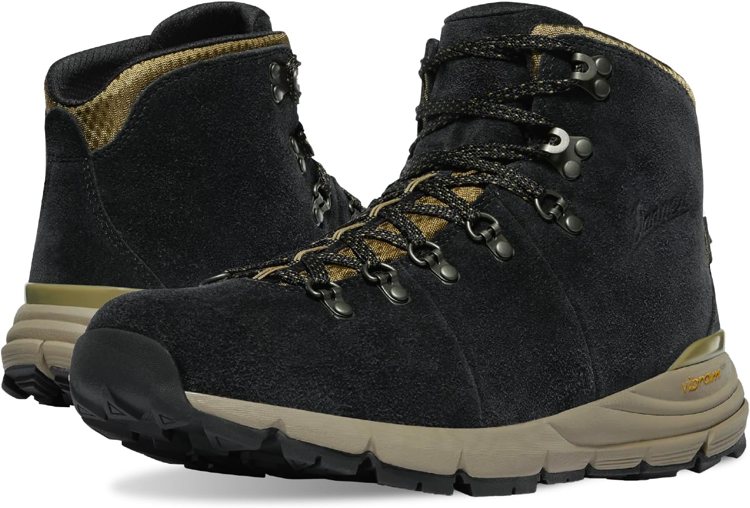 

Водонепроницаемые туристические ботинки Danner Mountain 600 для мужчин - легкий, прочный верх, дышащая подкладка, стелька с тройной плотностью и подошва Vibram с отличным сцеплением, черный/хаки