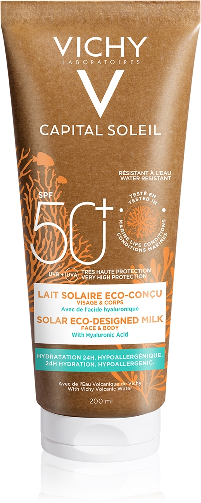 

Capital Soleil Solar Eco-Designed Milk - защитное молочко с фактором защиты 50+ Vichy, 200 мл