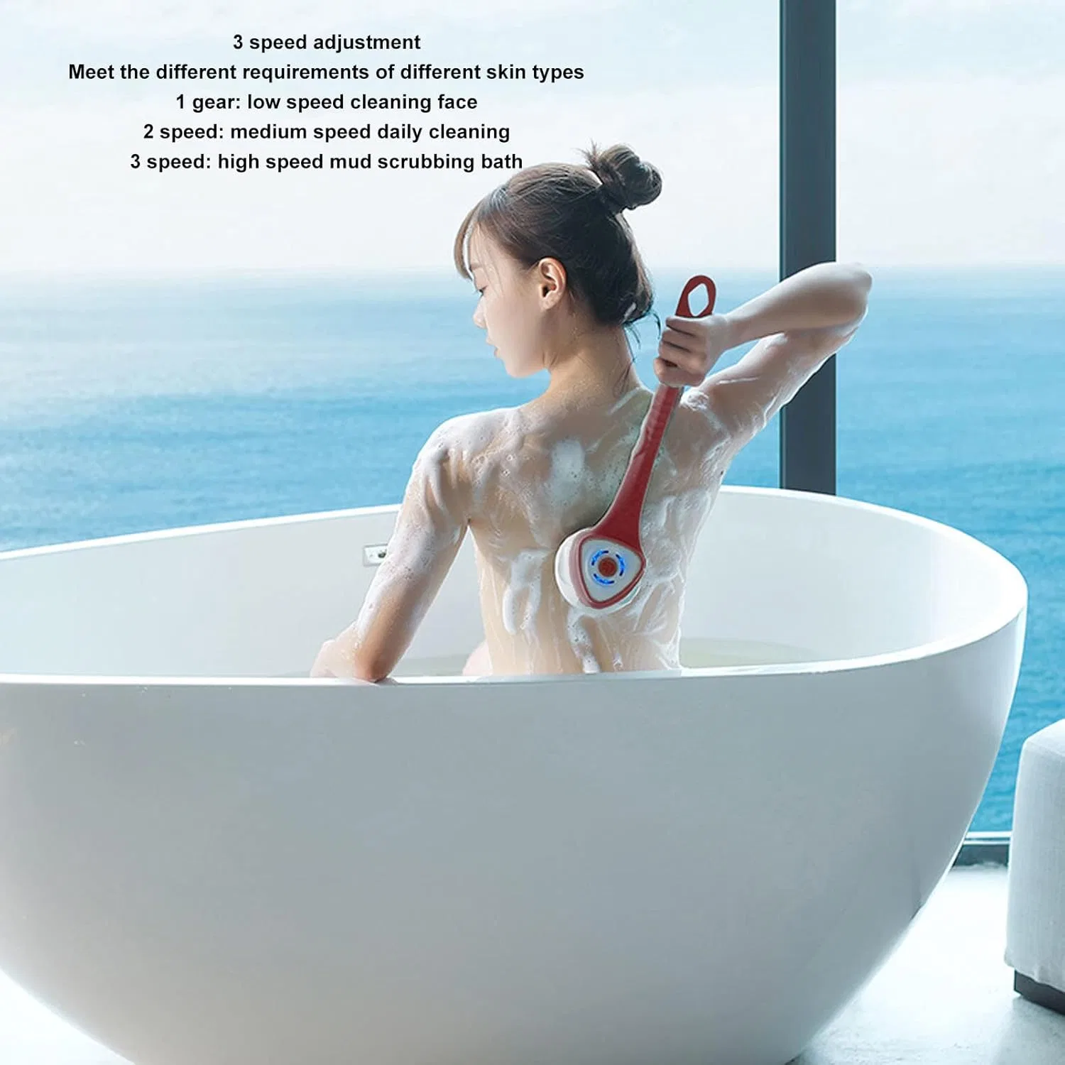 Электрическая щетка для тела Fockety Rechargeable Back Scrubber Fockety — фото 2