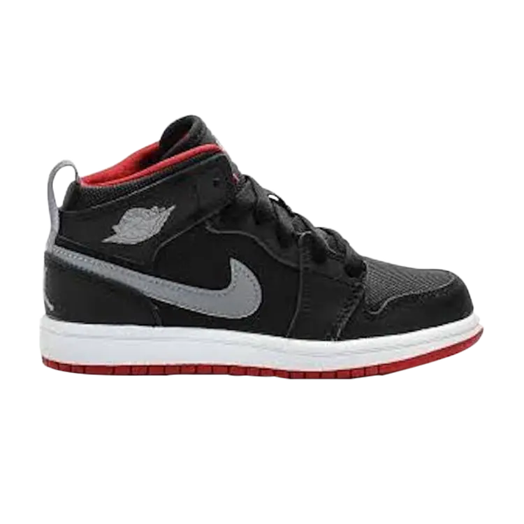 

Кроссовки Air Jordan 1 Retro Mid PS 'Grey Swoosh, черный