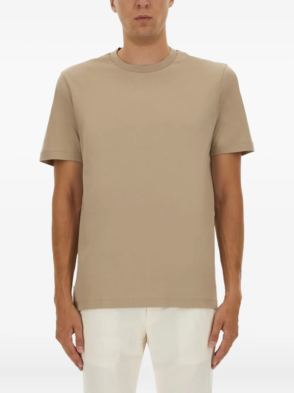 

Футболка с круглым вырезом Boss, бежевый