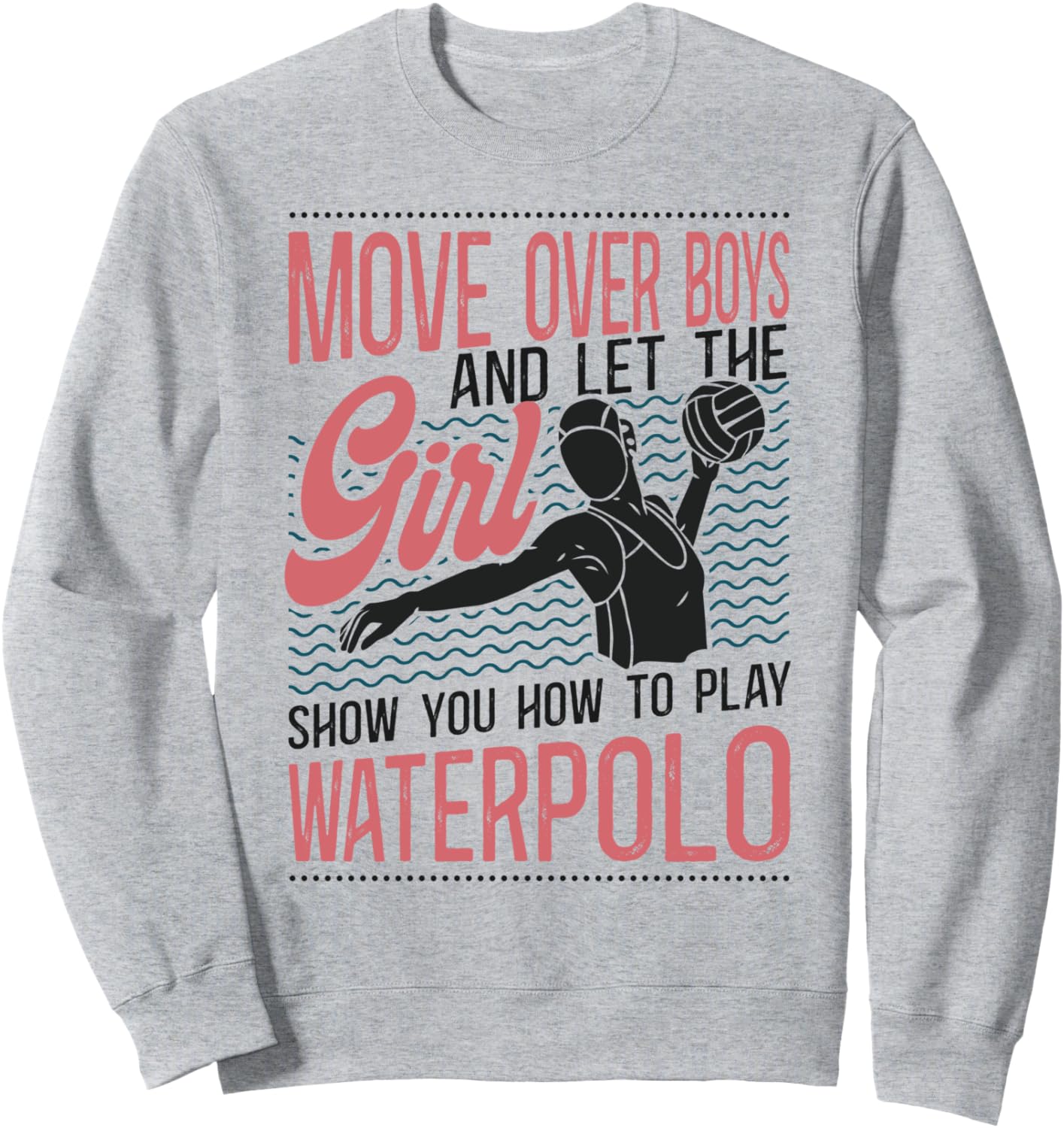 

Винтажная толстовка Девушка-водноеполо с надписью Подвинься, парни, пусть девушка покажет себя, серая Funny Water Polo Club Hd0