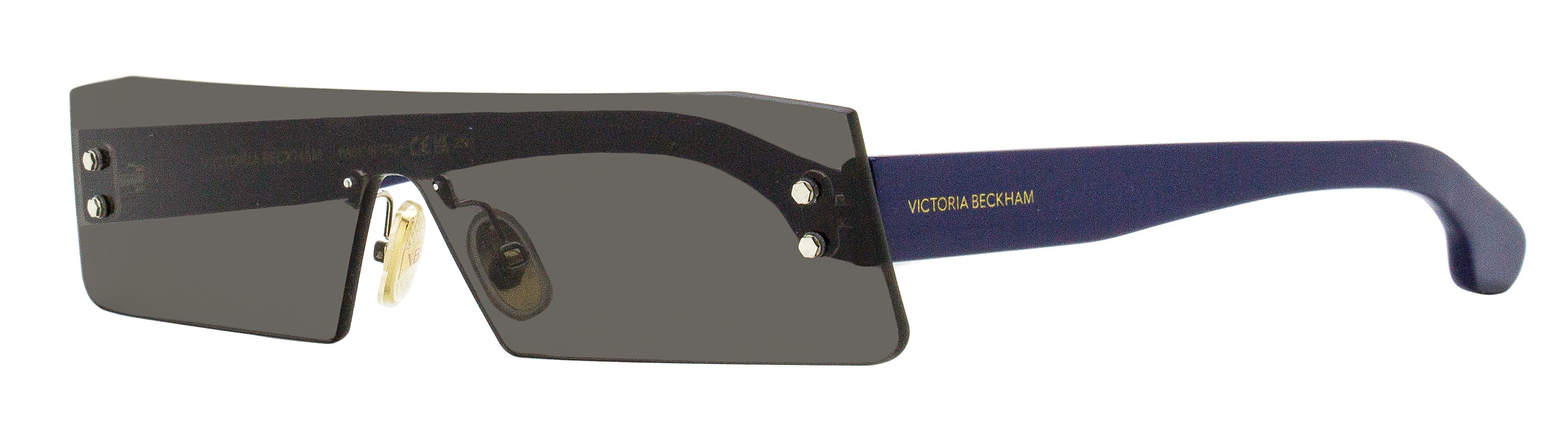 

Женские узкие солнцезащитные очки Victoria Beckham VB241S 414 синего цвета 62 мм