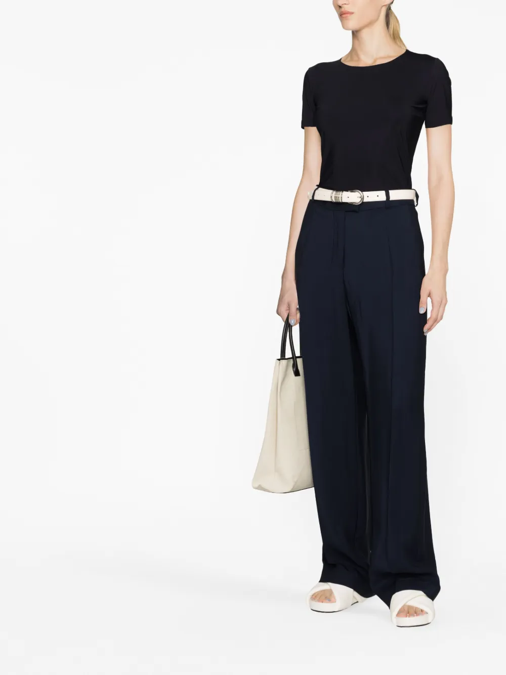 Футболка с круглым вырезом JIL SANDER, черный — фото 2