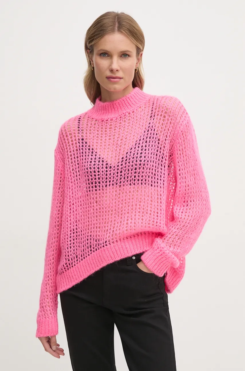 

Свитер из смесовой шерсти United Colors of Benetton, розовый