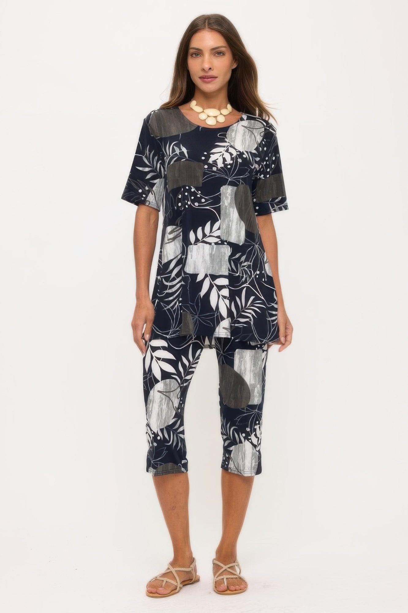 

Комплект брюк-капри Print Bns TRUEDAMES, темно-синий