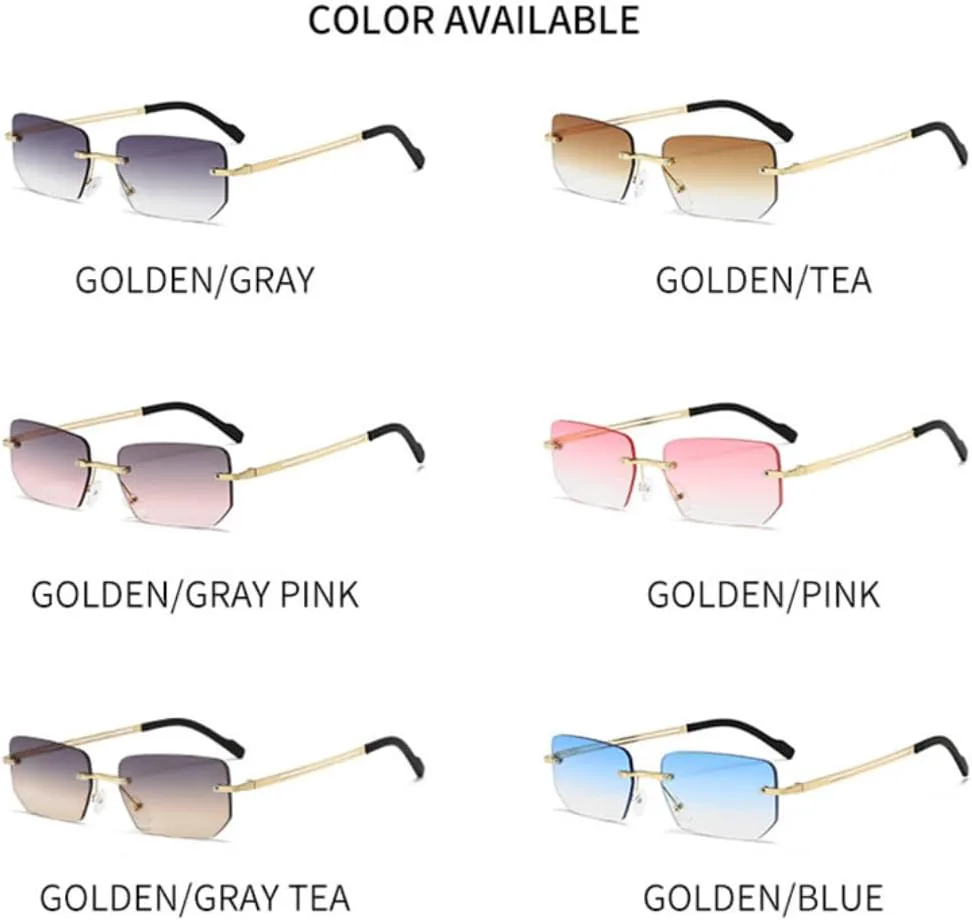 

Солнцезащитные очки с защитой UV400 | Легкие, без оправы, металлические | для женщин и мужчин, для занятий спортом на открытом воздухе и вождения DSVIGF, Gray