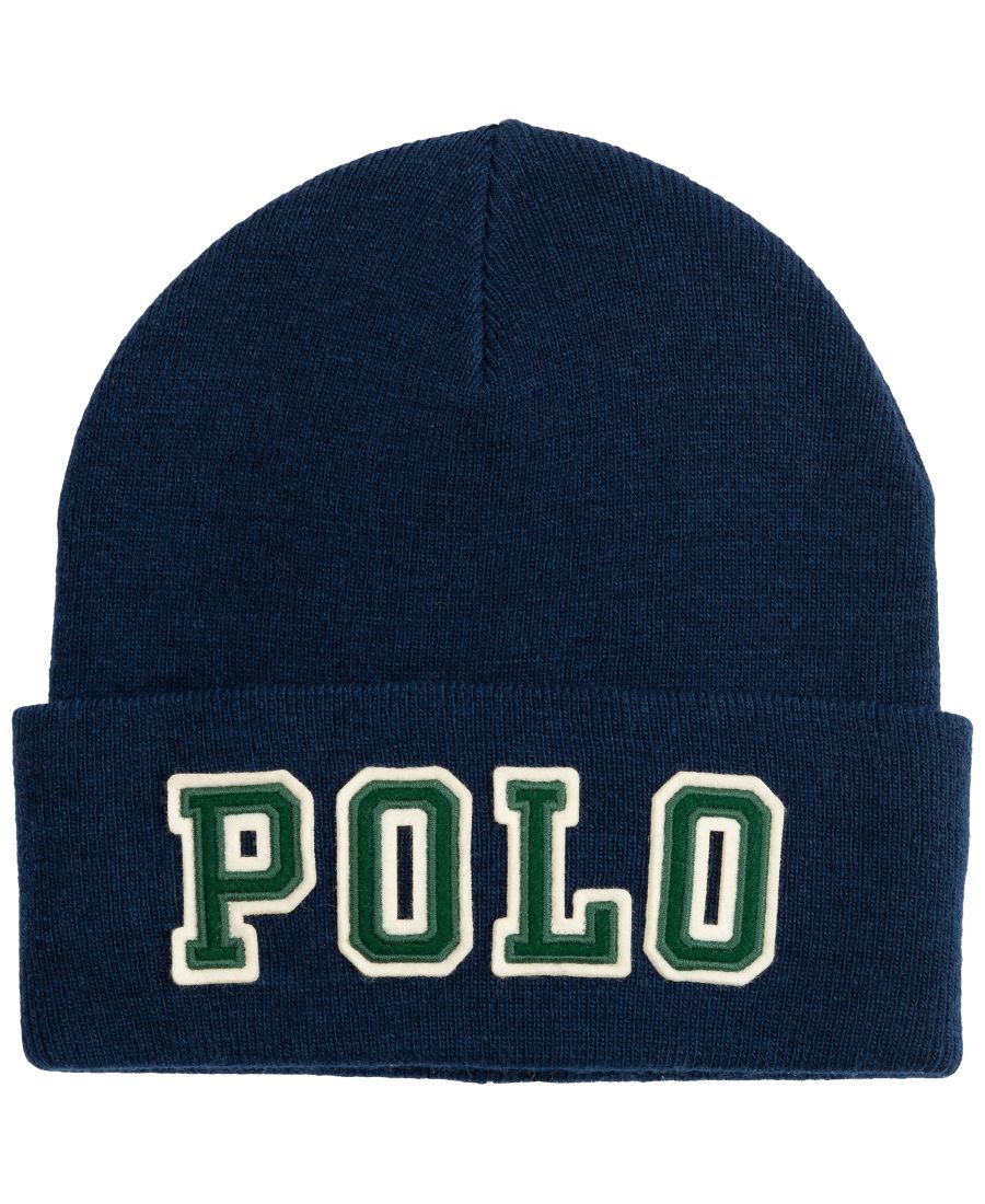 

Мужская шапка-бини с нашивками Polo Patch Polo Ralph Lauren, Navy