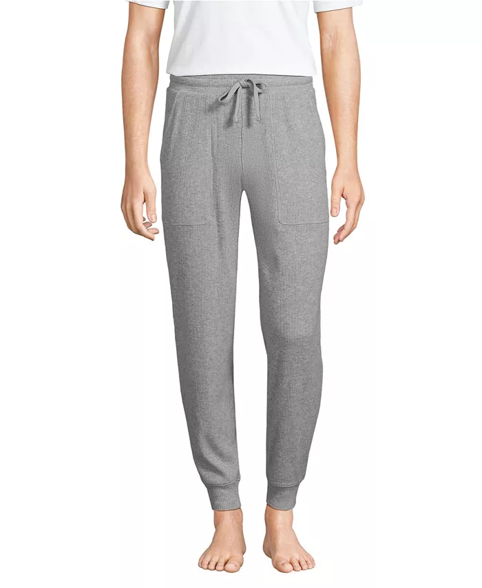 

Мужские утепленные джоггеры Brushed Rib Lands' End, серый
