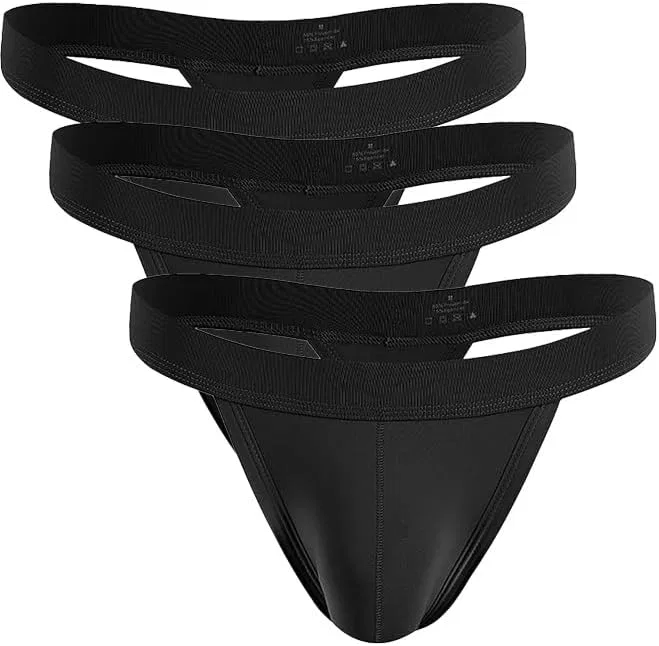 Трусы-стринги мужские, stretch waistband, Black-pc3