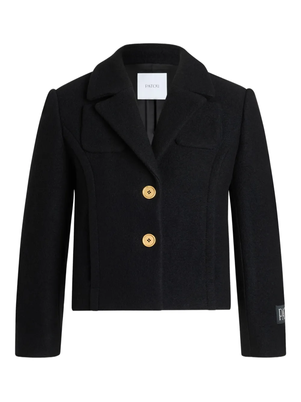

Шерстяной пиджак строгого кроя PATOU, черный