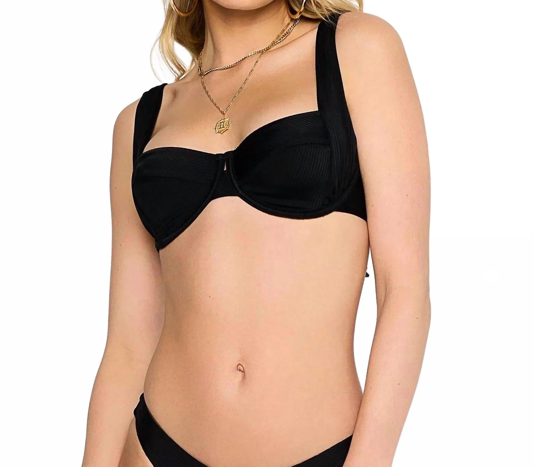 

Karter Бралетте Бюстье бикини в черном цвете Beach Bunny