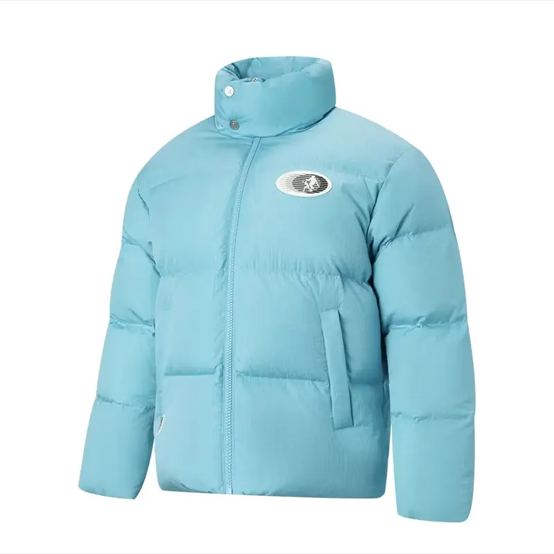 

Li Ning Down Jackets Мужская куртка с воротником стойкой, цвет Sea Teal, утепленная Li-Ning, sea teal