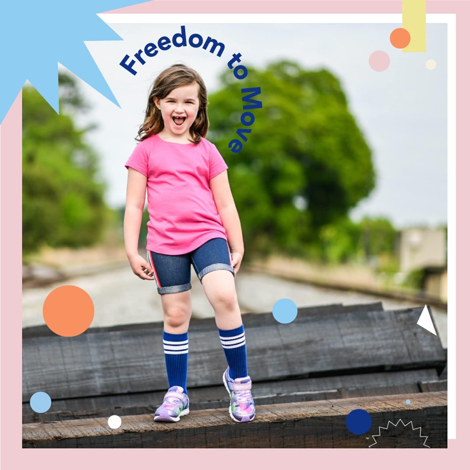 Детские кроссовки TSUKIHOSHI Rainbow Kids - с застежкой на ремешок, пригодные для стирки в машине, с широкой носочной частью и противоскользящими, немаркими подошвами, для детей 4-12 лет, синий/розовый/темно-синий — фото 2