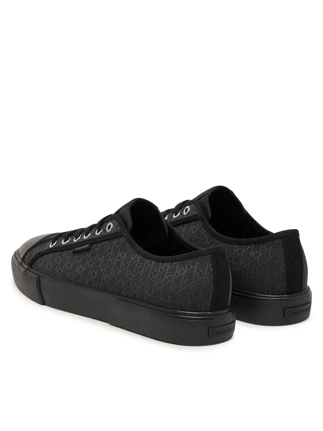 Calvin Klein Тканевые кроссовки Vulc Laceup CV AOP HM0HM02122 черные — фото 3