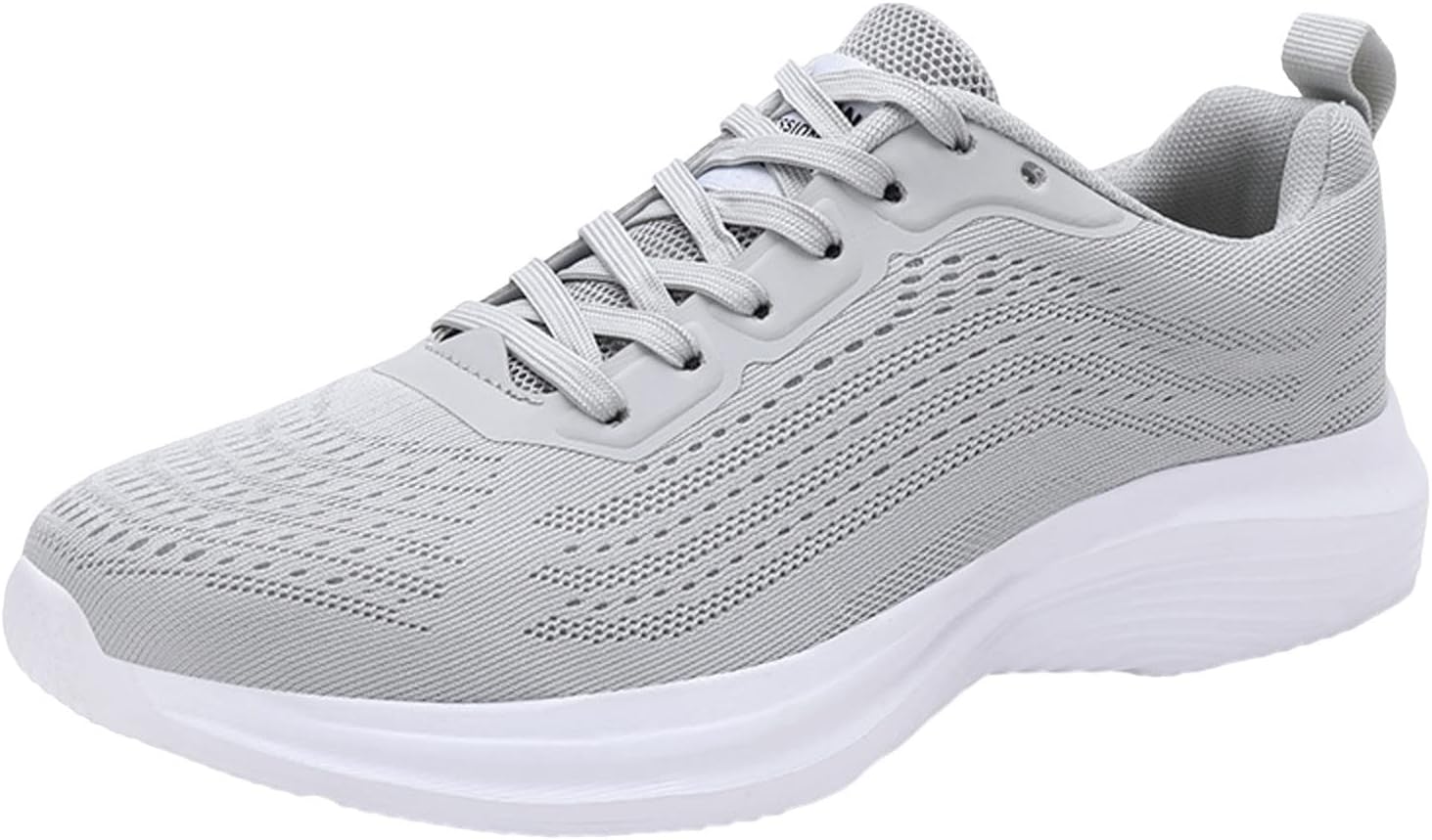 

Мужские плетеные туфли с сеткой, легкие и дышащие, модные кроссовки, удобные, противоскользящие туфли, безопасная обувь для повседневной носки Generic, серый