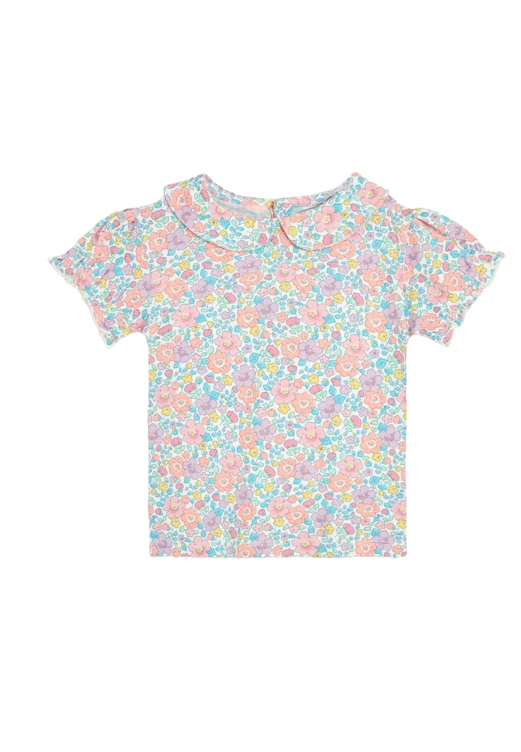 Футболка с принтом REGULAR FIT 2-PACK PUFF SLEEVE COLLARED JoJo Maman Bébé, цвет Lilac Purple Floral — фото 3