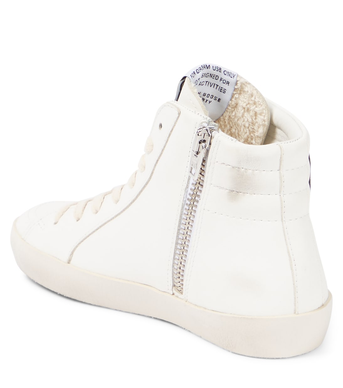 Блестящие кожаные кроссовки Golden Goose Kids, White/Pink/Silver — фото 3