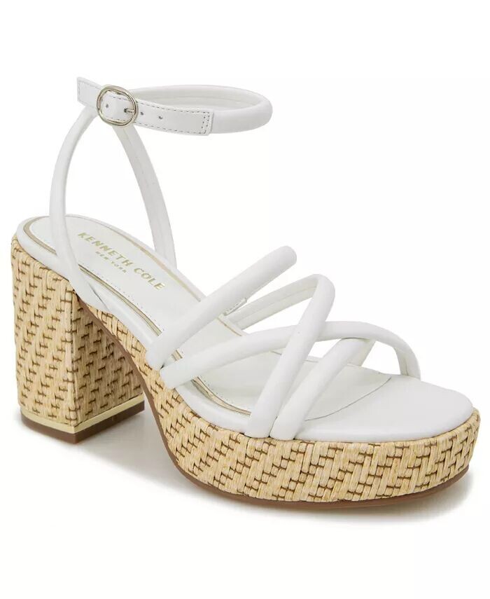 

Женские сандалии Daphne из рафии на платформе с ремешками Kenneth Cole New York, белый