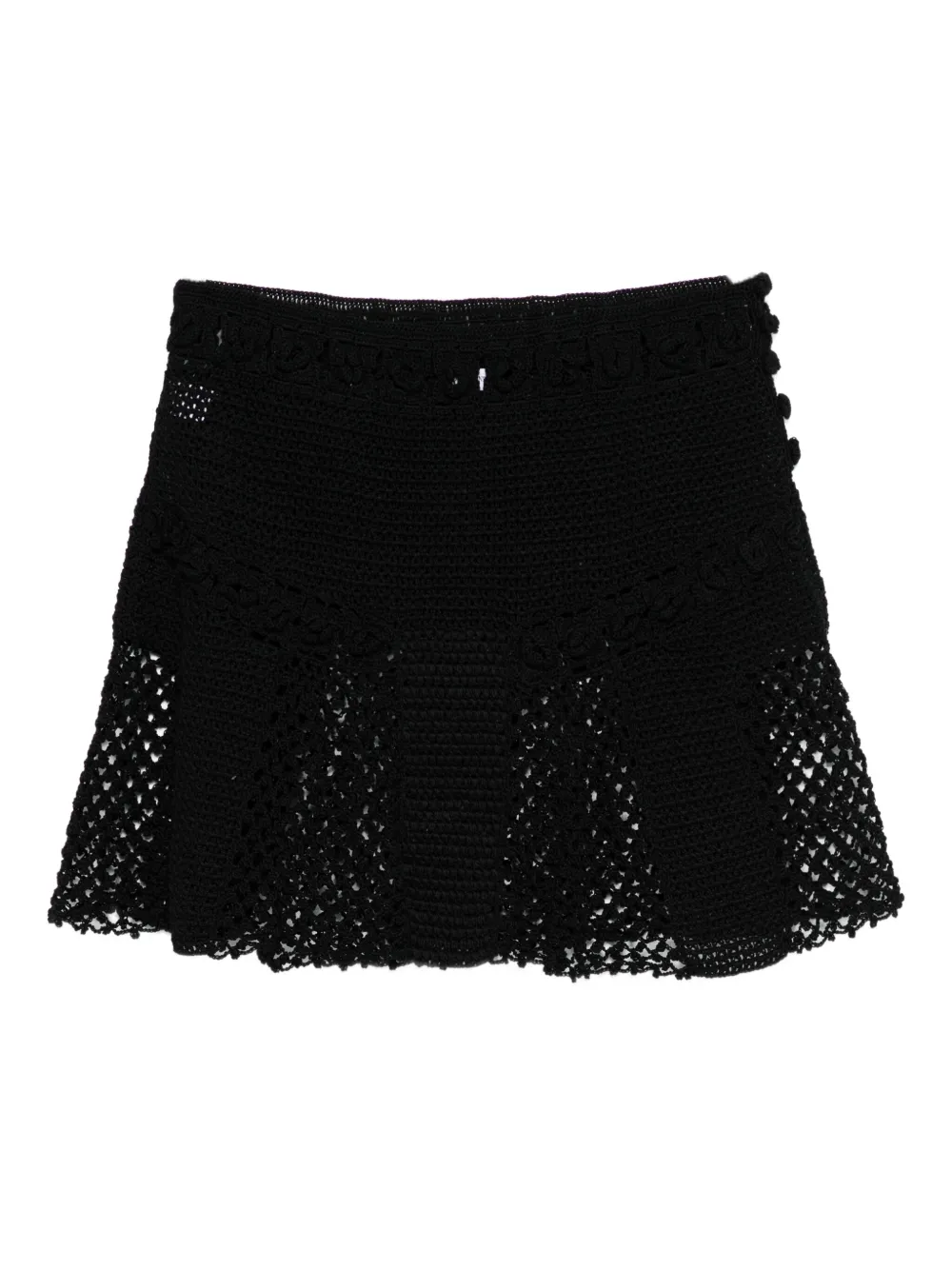 

Мини-юбка крючком с цветочным узором Judy Turner, черный