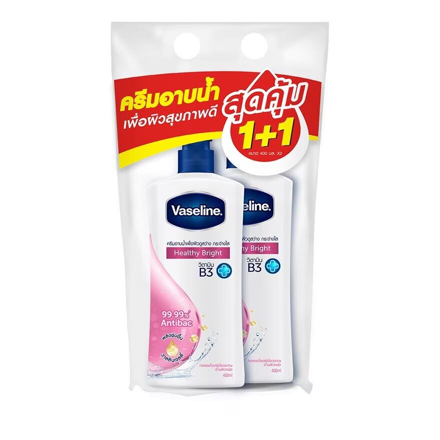 

Vaseline Healthy Plus Гель для тела Healthy Bright, 400 мл, двойная упаковка, Pink