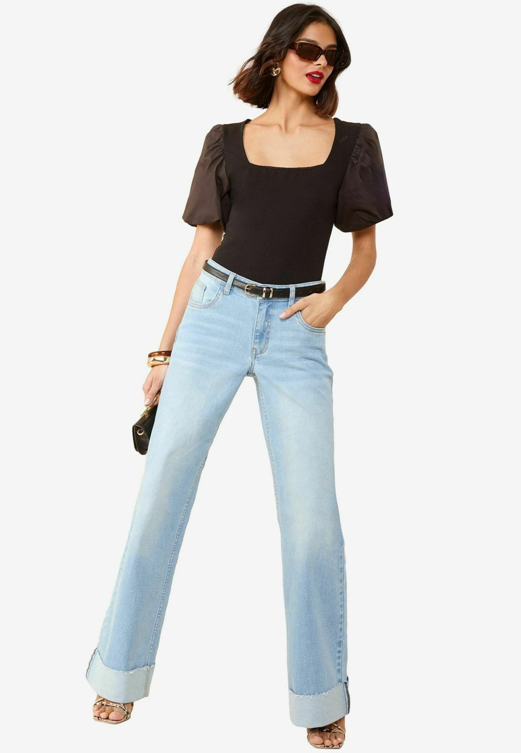

Нижняя рубашка REGULAR FIT - SQUARE NECK PUFF SLEEVE Friends Like These, черный
