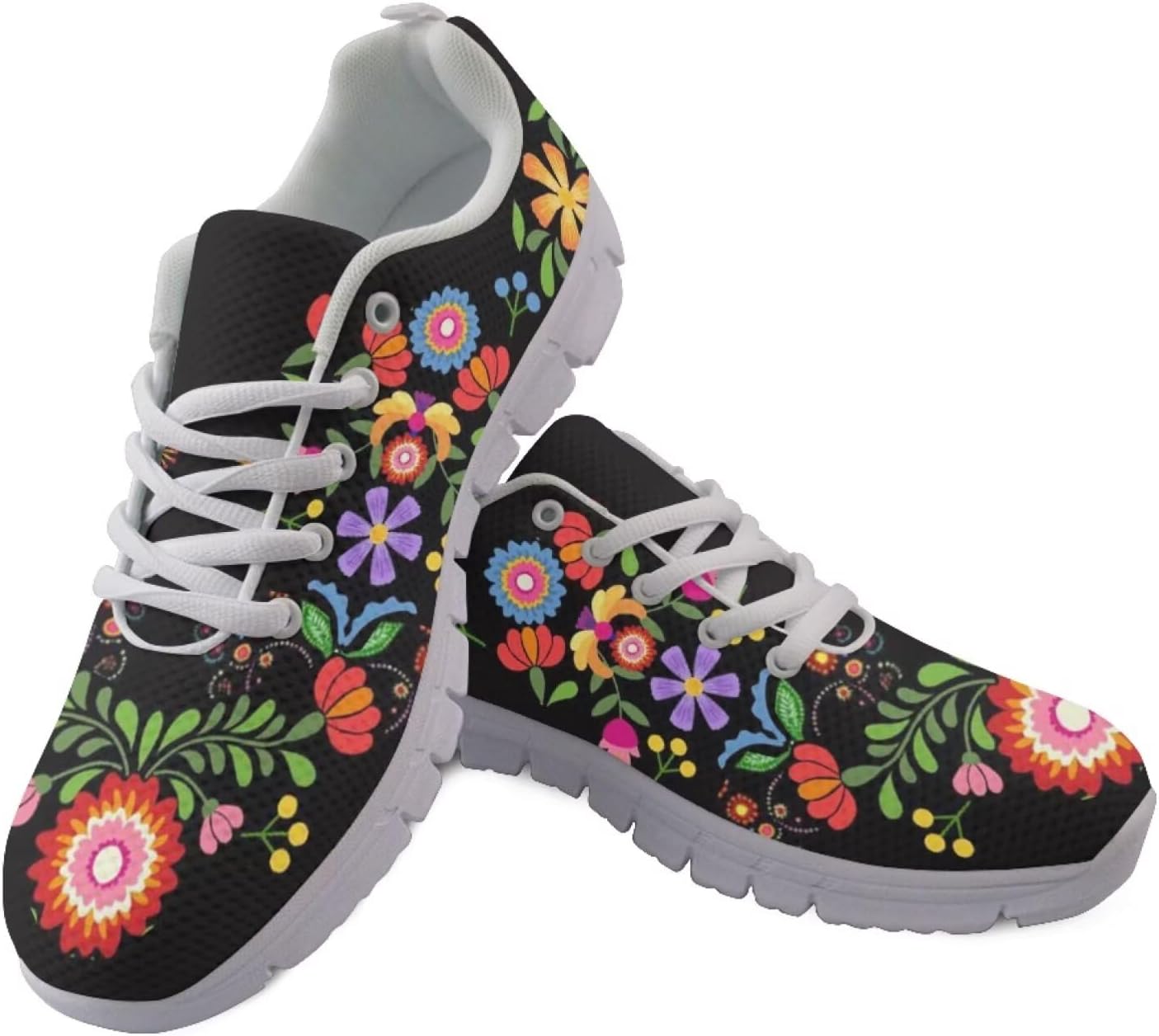 

GETELINSENG Хэллоуин кроссовки для бега, прогулок и походов, мужские стильные кроссовки на шнуровке, легкие для тенниса и спортивных тренировок, Embroidery Floral