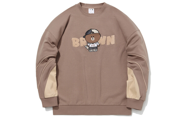 

Свитшот Line Friends X унисекс коричневый Lining, коричневый