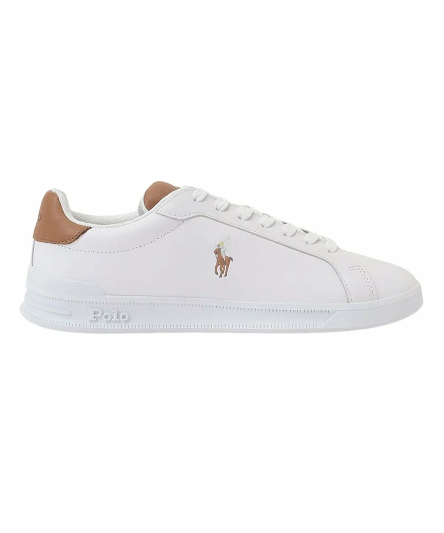 Кроссовки Polo Ralph Lauren RA56 Heritage Court 2 белого и бежевого цвета Polo Ralph Lauren, White Tan — фото 3