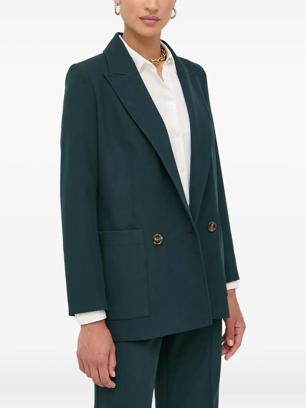 

Двубортный пиджак с накладными карманами IVY OAK, зеленый