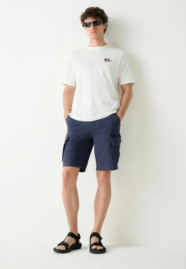 Рабочие шорты-карго стандартного кроя Next, Navy Blue — фото 2