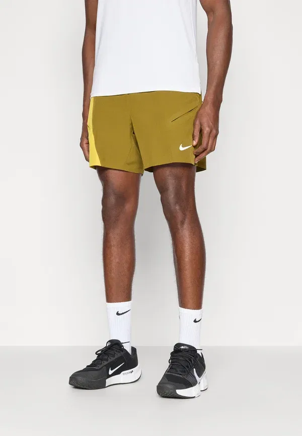 Спортивные шорты Nikecourt Slam Short Nike Performance, оливковый флак/шафрановый кварц/белый