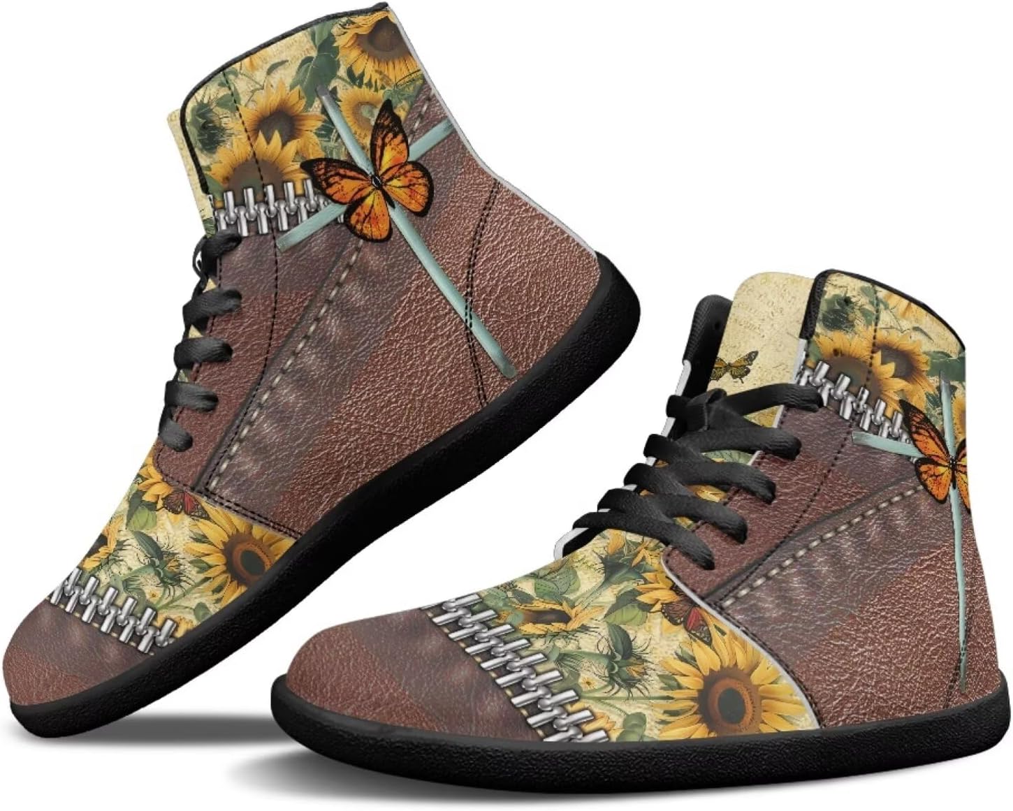 

Кроссовки Binienty с широкой посадкой для мужчин и женщин, минималистичные, обувь для босоногой ходьбы, с нескользящей подошвой и нулевым перепадом, Monarch Butterfly Cross