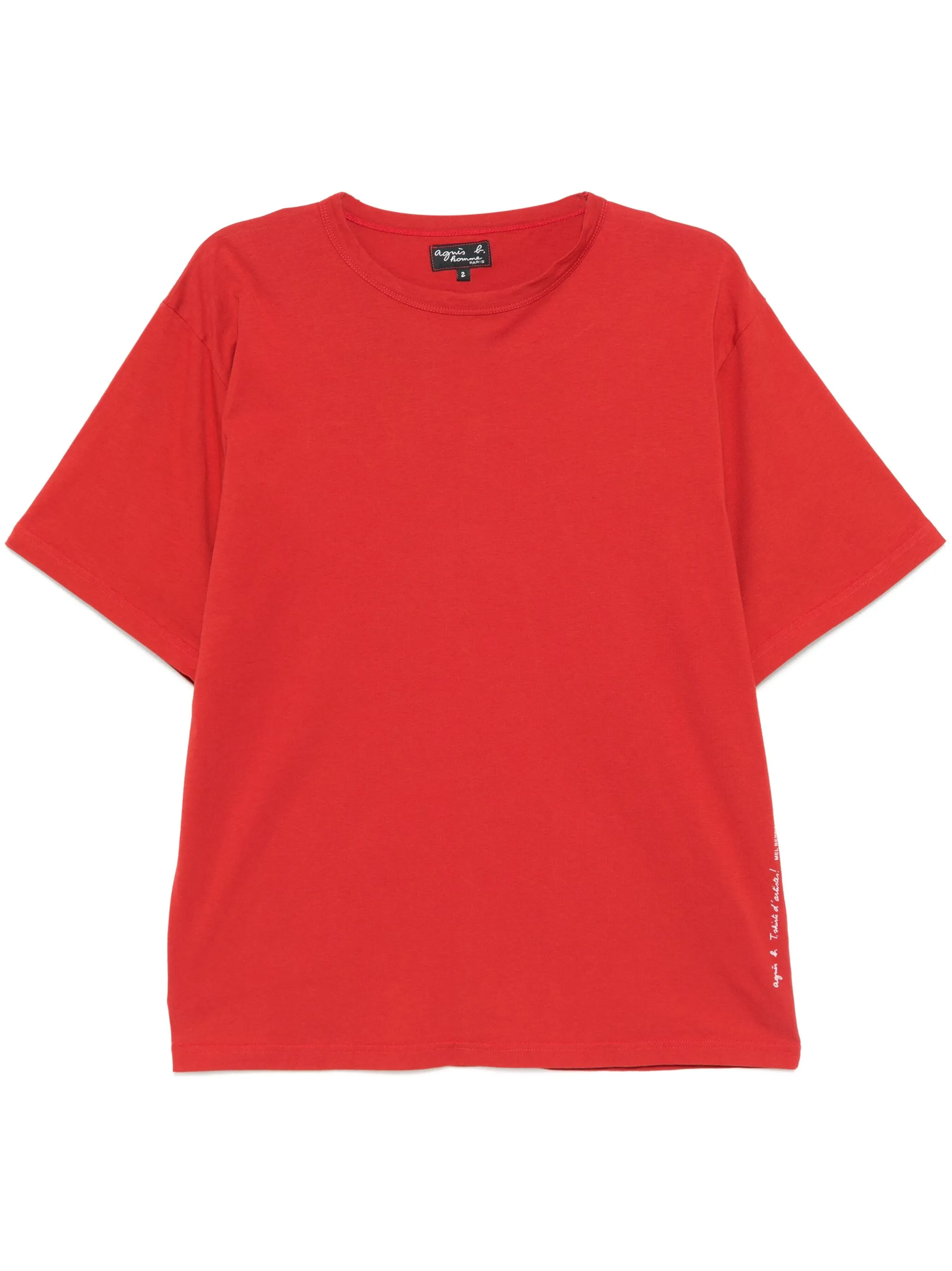 

Футболка с графичным принтом Agnès B., красный