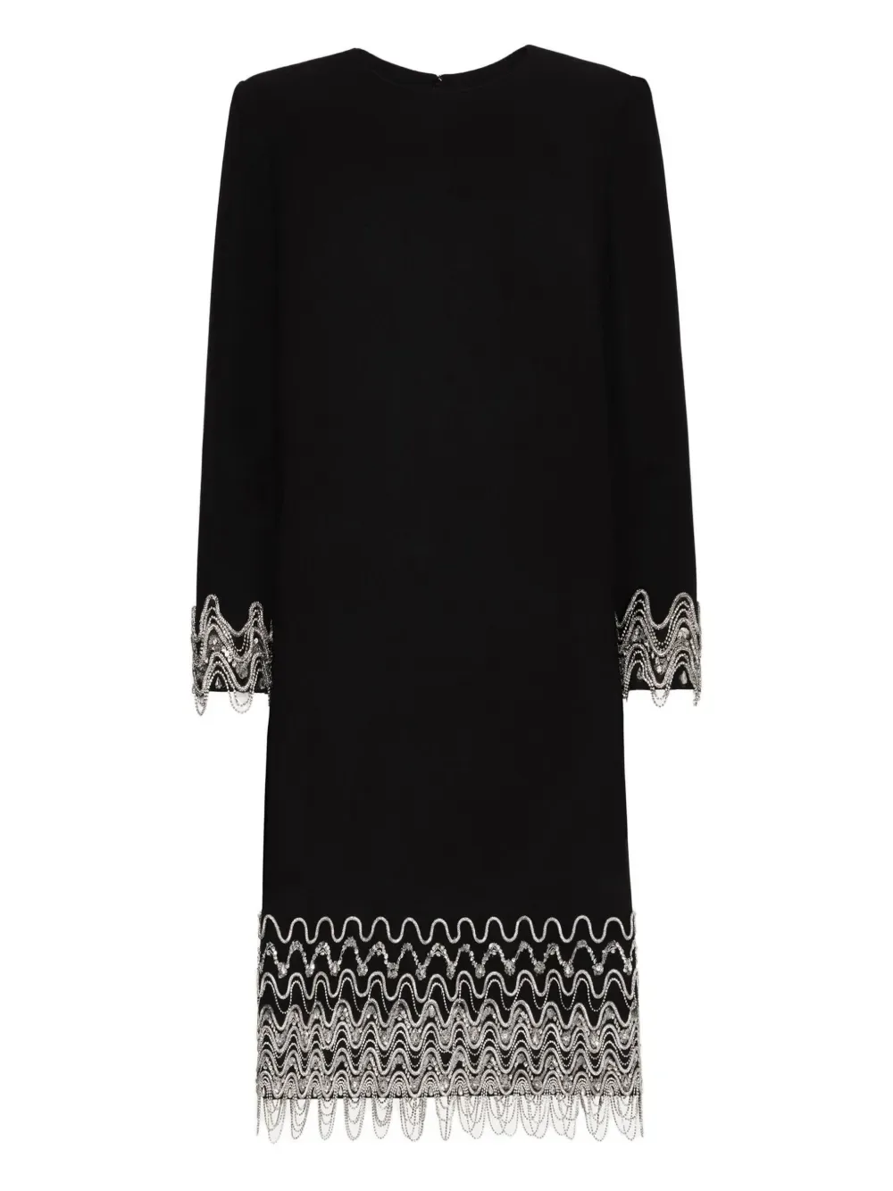 

Платье с вышивкой Oscar De La Renta, черный