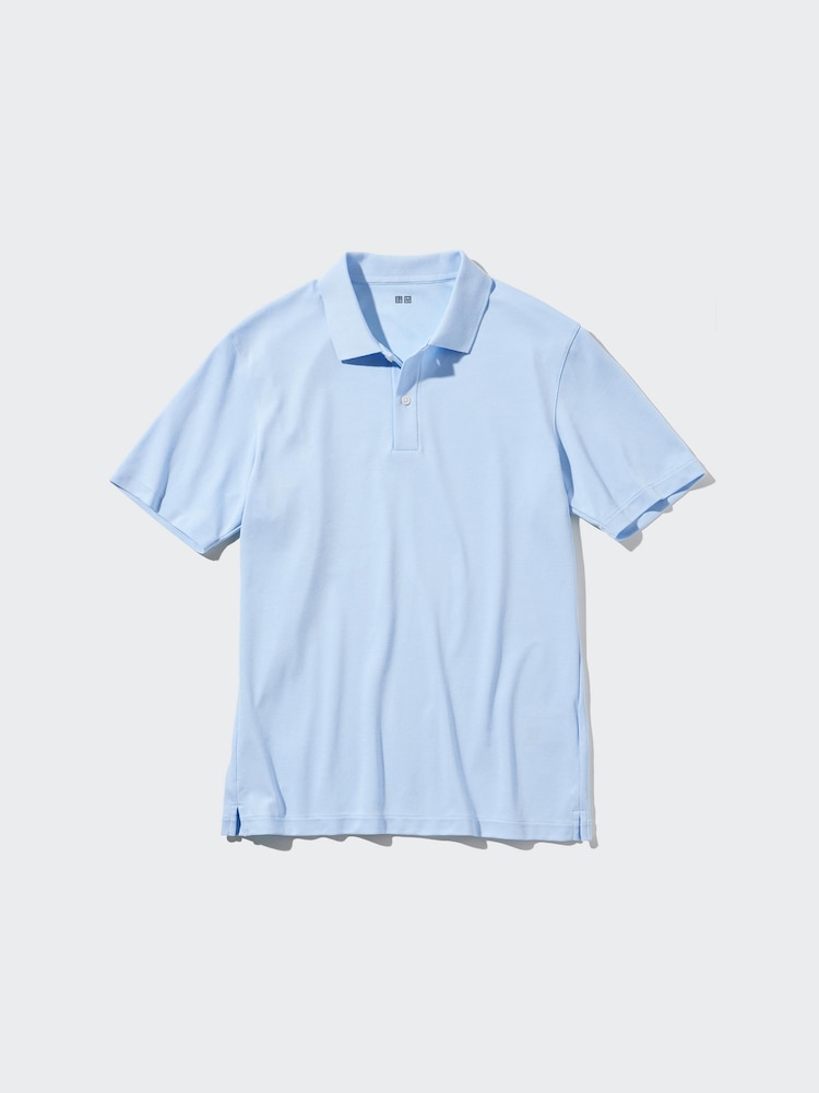 

Рубашка-Поло Airism из хлопкового пике Uniqlo, цвет 60 синий